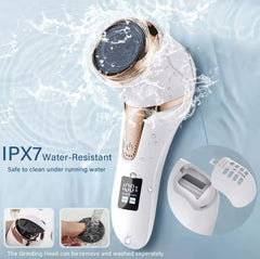 Electric Foot file, Electric Callus Remover for Feet with Vacuum, , Rechargeable Waterproof Foot File for Foot Care Deadskin Remover 2 Speed, Lcd Display, Skincare Tool