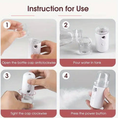 Mini USB Face Steamer - Compact Portable Facial Steam Tool for Deep Cleansing and Skin Retention, Water Tank Capacity 30 ml, Compatible with USB Ports