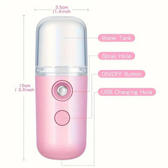 Mini USB Face Steamer - Compact Portable Facial Steam Tool for Deep Cleansing and Skin Retention, Water Tank Capacity 30 ml, Compatible with USB Ports