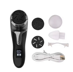 Electric Foot file, Electric Callus Remover for Feet with Vacuum, , Rechargeable Waterproof Foot File for Foot Care Deadskin Remover 2 Speed, Lcd Display, Skincare Tool