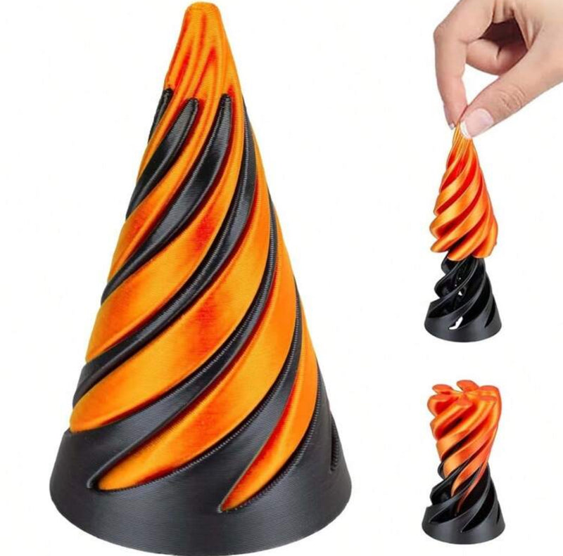 PyramidSpin Stress Relief Toy - 3D Printing Decompression Spinning Pyramid with Smooth Continuous Rotation for Stress Relief.