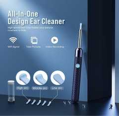 Ear Wax Removal - Earwax Remover Tool with 7Pcs Ear Set - Ear Cleaner with Camera - Earwax Removal Kit with Light - Ear Camera with 6 Ear Spoon - Ear Cleaner for iOS & Android