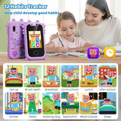 Buo- Dual Camera Toy Smartphone Touchscreen with Learning Games, MP3 Player for travel , music player ,Ideal Birthday Gift for Kids ,toy game phone