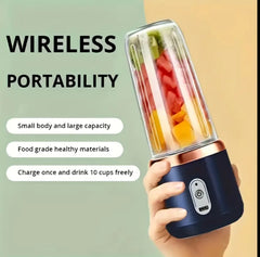 Portable Blender 14oz for Juices & Smoothies | 6 Blades USB Rechargeable Fusion Blender BPA-free & High-Quality Material Travel, Sport, And Home 1 Mixer, Cup, Party Activities