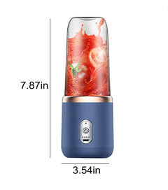 Portable Blender 14oz for Juices & Smoothies | 6 Blades USB Rechargeable Fusion Blender BPA-free & High-Quality Material Travel, Sport, And Home 1 Mixer, Cup, Party Activities