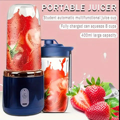 Portable Blender 14oz for Juices & Smoothies | 6 Blades USB Rechargeable Fusion Blender BPA-free & High-Quality Material Travel, Sport, And Home 1 Mixer, Cup, Party Activities