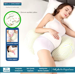 Buo-Pregnancy Side Sleeping Pillow – Premium U-Shaped Pregnancy Pillow Waist and Belly Support for Comfort During Sleep