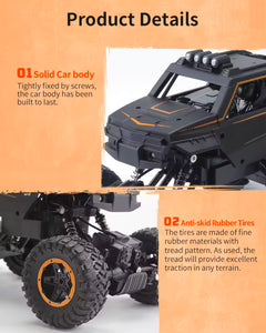 6WD Monster Electric RC Truck Model 1/12 6. RC Car 2.4Ghz 1:14 All Terrain Controlled Climbing Car Vehicle Buggy Crawler Toy Gift