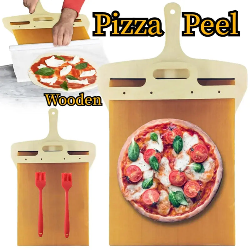 Wooden Pizza Spatula Paddle with Handle