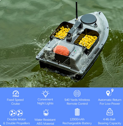 Smart Auto-Return Remote Controlled Fishing Bait Boat