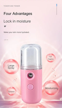 Mini USB Face Steamer - Compact Portable Facial Steam Tool for Deep Cleansing and Skin Retention, Water Tank Capacity 30 ml, Compatible with USB Ports