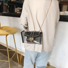 Betty Shoulder Bag -Clear/Black